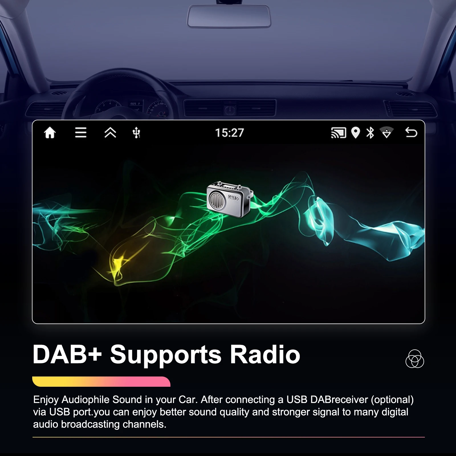 Podofo 2DIN 2+64G Autoradio für Audi A3 8P (2003-2012)/RS3 Sportback (2011-2012) Carplay Auto-Audio Android Auto GPS Mirror Link – Detail 15