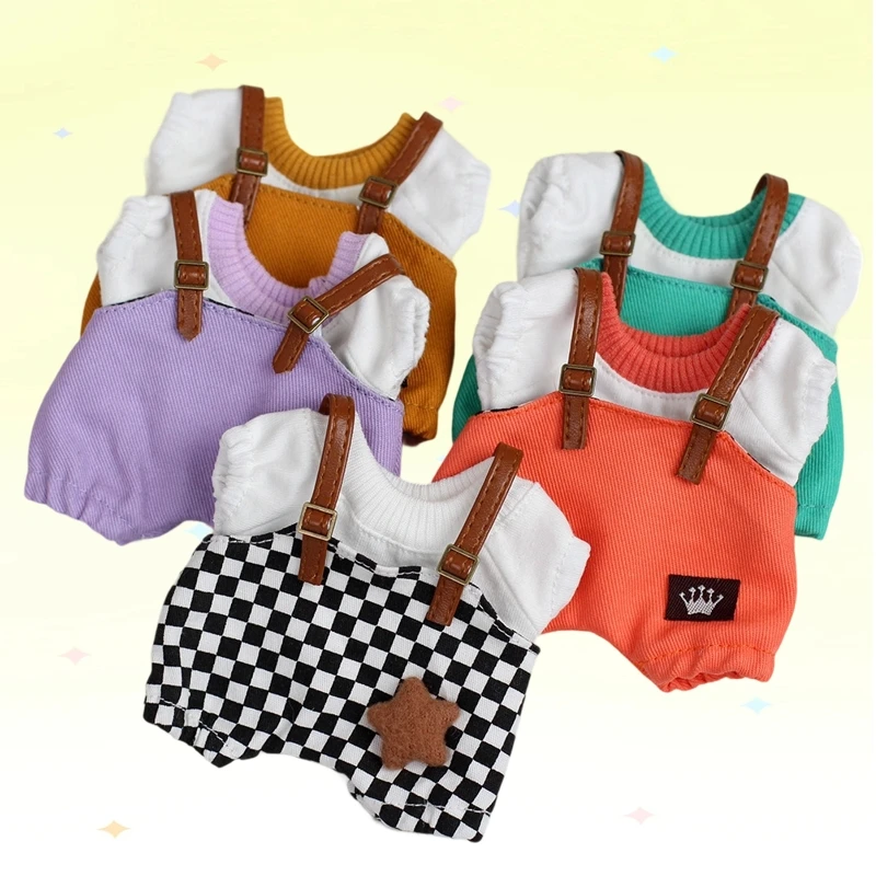 Per 17 centimetri Labubus Mini Vestiti per le Bambole Vestito Cappello Borsa Vestiti Scarpe Labubu II Accessori per Bambole Coltiva Seduta Gioco di Partito Giocattoli