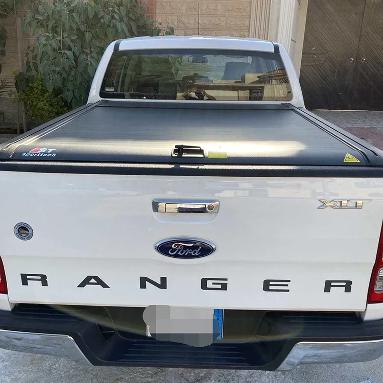 Factory Price Pickup Truck Bed Hard Cover Retractable Tonneau Cover for Ford Ranger XLT/Limited/Raptor