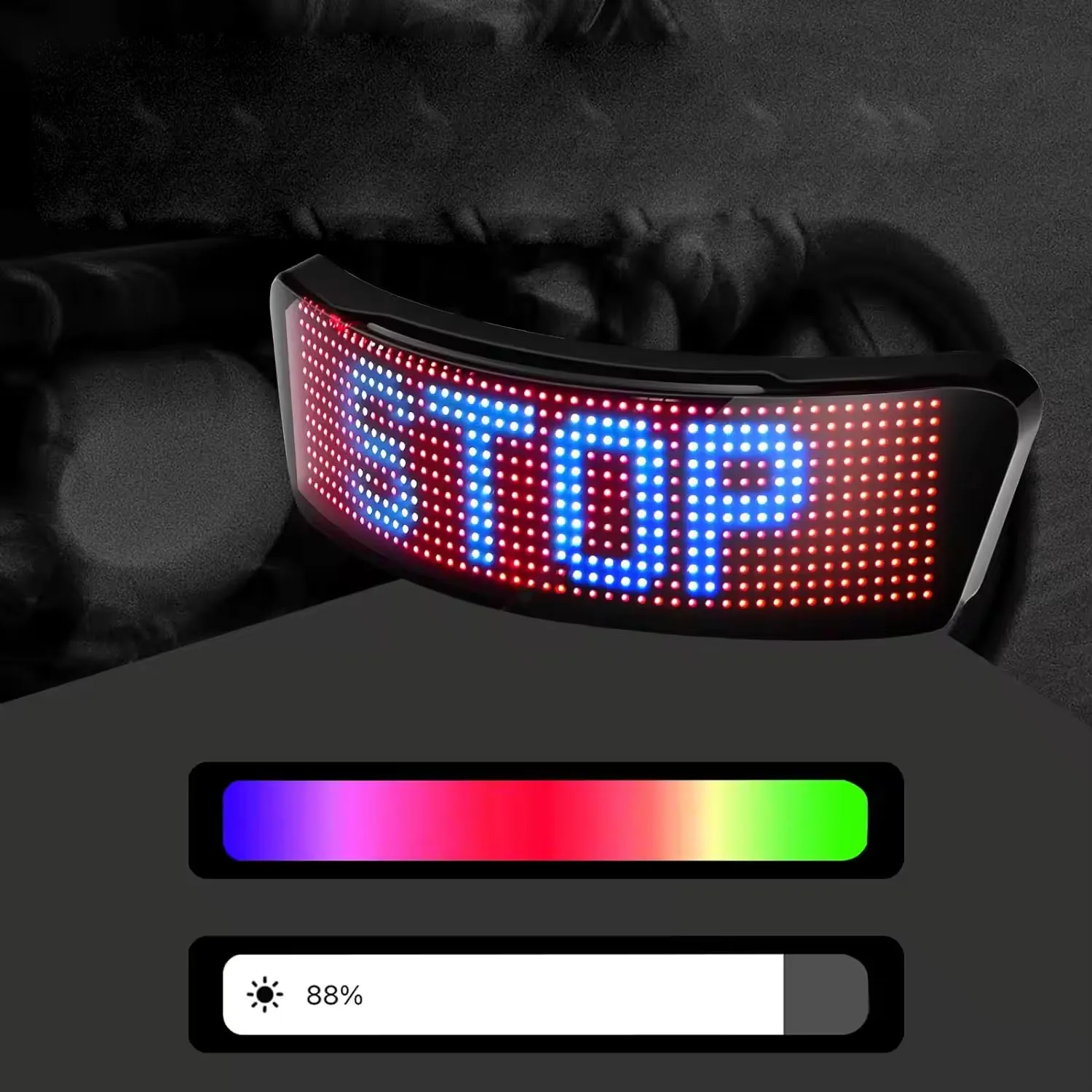 Made in China Fashion Speed Flexible Light Emitting Diode Monitor Hard Hat Accessories Light Emitting Diode Flexible Screen