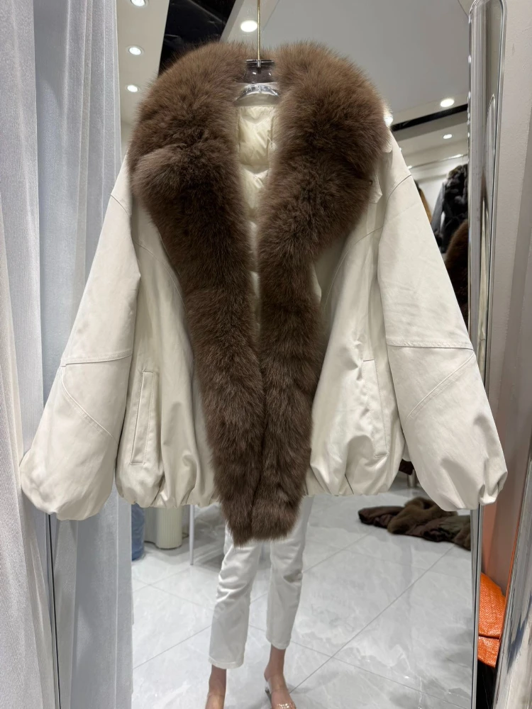 OFTBUY Women's Winter Down Jacket with Fur Zipper Closure Fox Fur Collar Jacket Cold Weather City for Daily Travel Outerwear