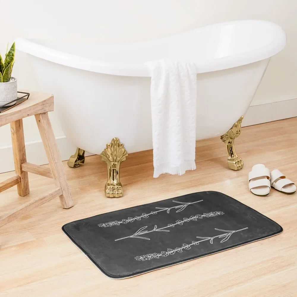 

Lavender Twig Bath Mat Absorbent Rug Hallways Mat