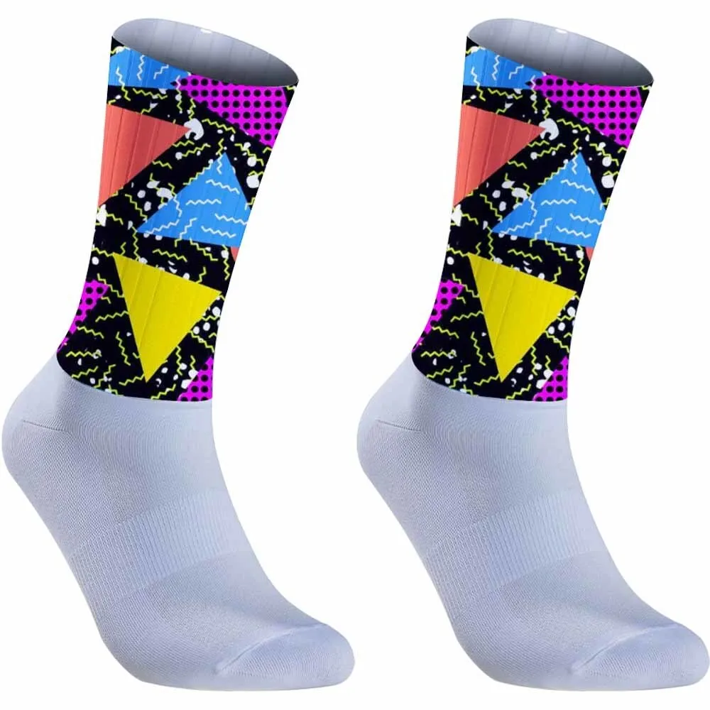 

2025 New Trendy Riding Essential | Dynamic Geometric Cycling Socks, Vivid Colors Infuse Style into Every Ride