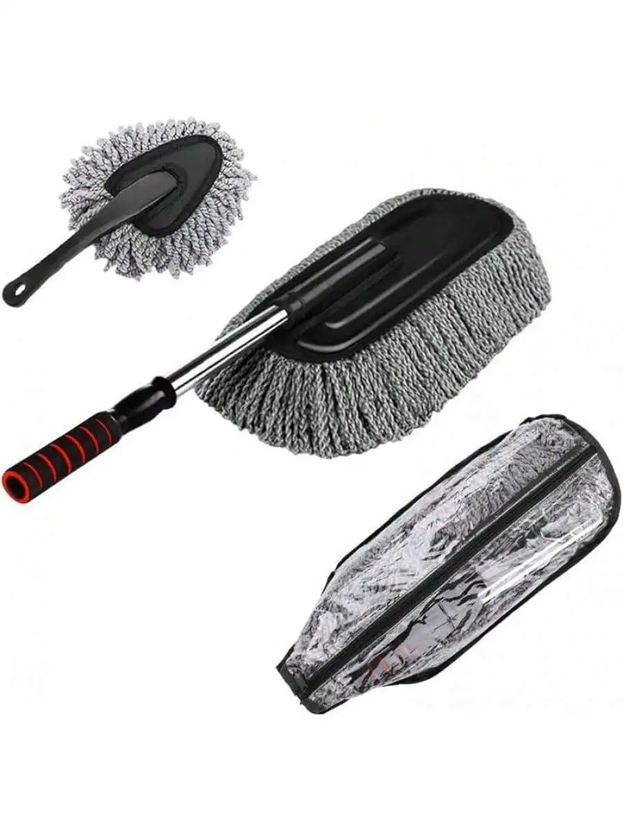 

Car Cleaning Brush Set With Retractable Handle For Dashboard Exterior Interior Dust Removal
