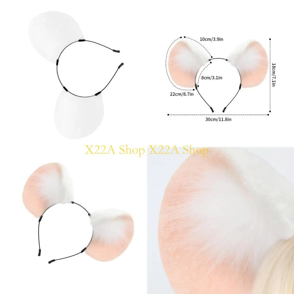 

Unique Mouses Ear Headbands Animes Theme Gatherings Woman Taking Photo Headpiece