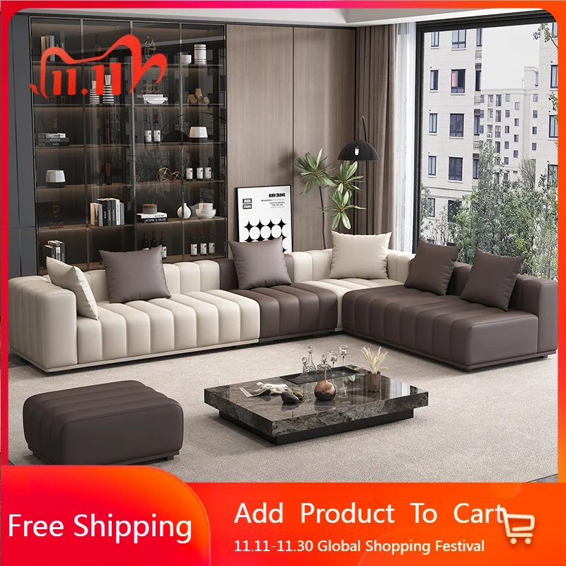 Sofa Kulit Lantai Ruang Tamu, Sofa Mewah, Kursi Santai, Sofa Sudut, Pouf, Sofa Ruang Tamu, Sofa Santai Kamar Tidur, Divano, Furnitur Postmodern