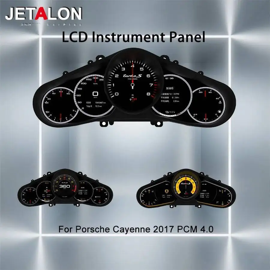 

Car Accessory LCD Dashboard For Porsche Cayenne 2017 PCM4.0 Virtual Cockpit Digital Cluster Instrument Speedometer Display Linux