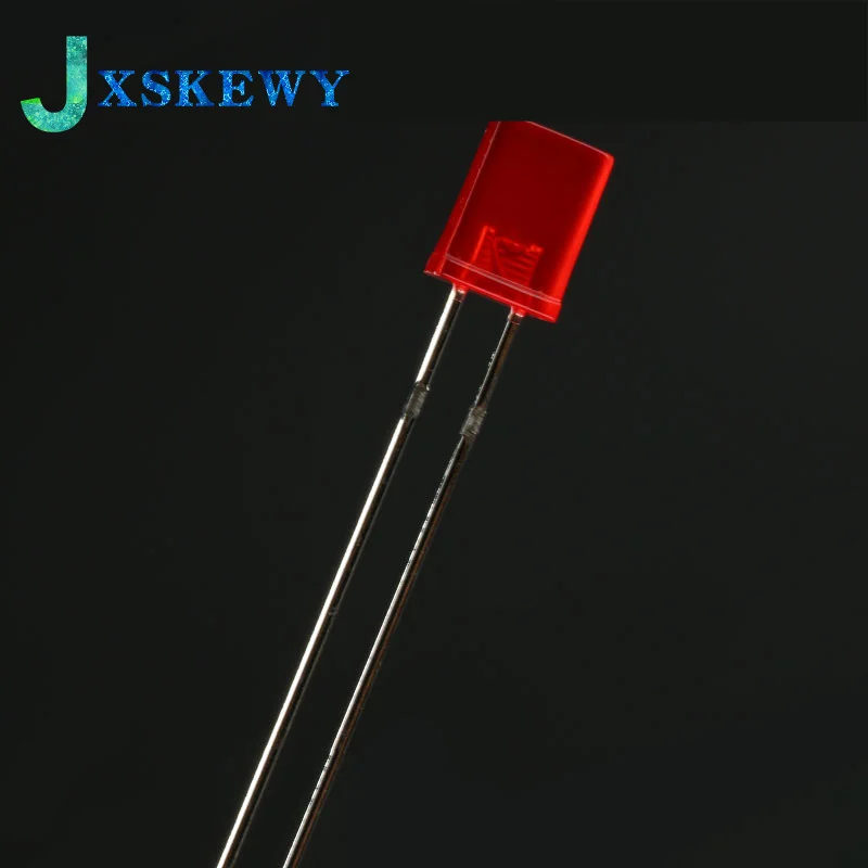 100 pcs 2x5x7 Rectangular LED Emitting Diode Lamp White Red Green Blue Yellow Orange Diffused Color Square DIY Indicator