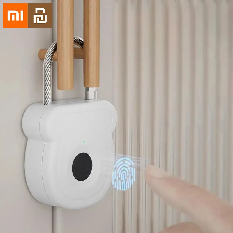 

Xiaomi Youpin без ключа USB-зарядка замок с отпечатками пальцев умный замок дверной замок 0,2 с разблокировкой портативный противоугонный замок 2025 НОВЫЙ