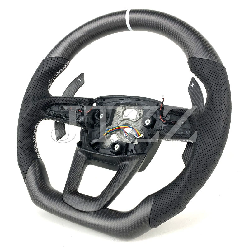 Suitable for Audi 18-24 Model  Q5 Q8 Q7 SQ7 Genuine Leather Carbon Fiber Steering Wheel Car Modification Parts
