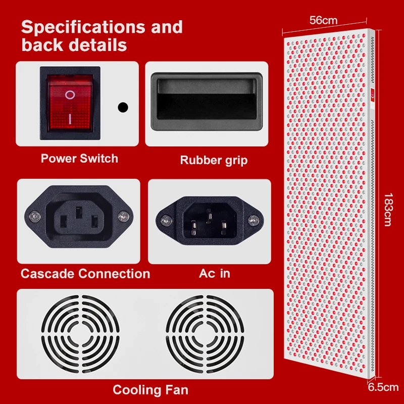 Full Body 610nm to 1060nm LED NIR Red Light  ML1200 8Wavelength 360° Stand Infrred Light Machine