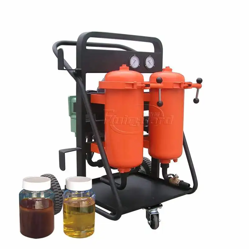 Mobile pressure oil filters for lubricating or hydraulic oil handlers