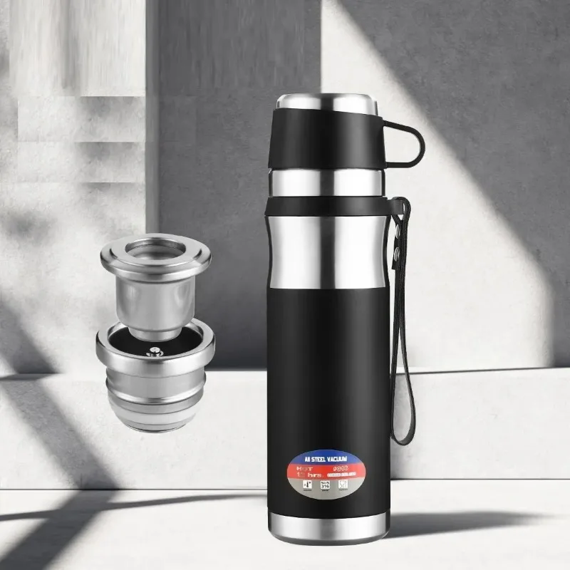 

316 Stainless Steel Insulated Thermos Bottle 500mlL/1000ml Outdoor Travel Coffee Mugs Thermal Vaccum Water Bottle Thermal Mug