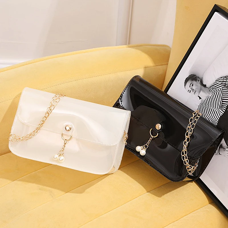 

Винтажная женская однотонная прозрачная сумка подмышки, повседневная женская сумка-бродяга, кошелек, сумка на плечо для мобильного телефона