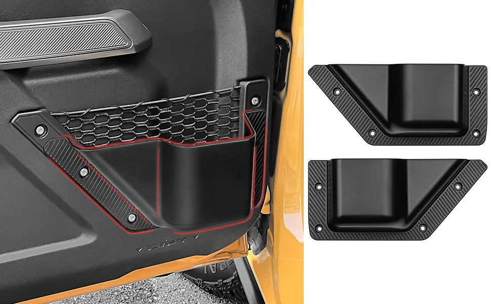 Kompatibel mit 2021-2025 2026 Ford Bronco Zubehör Getränkehalter Seitenorganizer Box für Bronco Aufbewahrung 2/4-Türer (Nicht Sport) – Detail 6