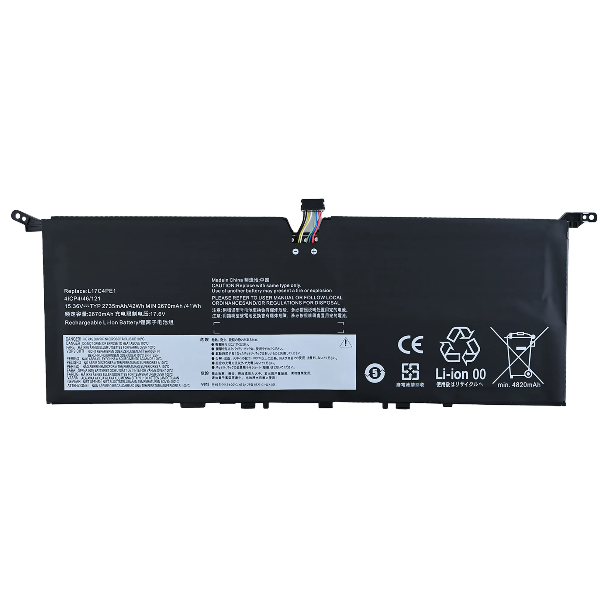 L17C4PE1 New L17M4PE1 Laptop Battery For Lenovo YOGA S730-13IWL IdeaPad 730S/730S-13IWL Series 2965mah