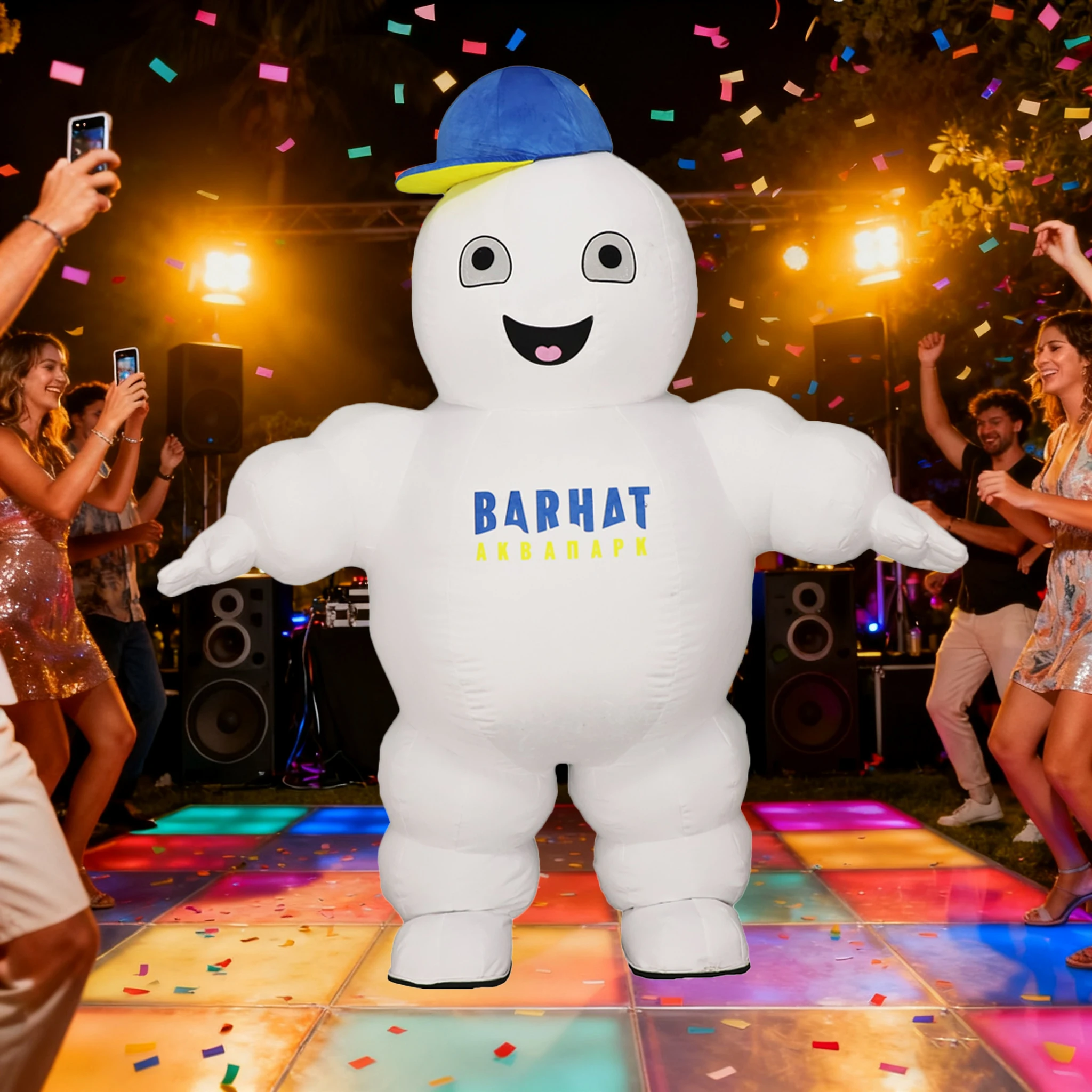 الإطارات الصبي نفخ زي موكب الكبار شخصية تأثيري عيد ميلاد هالوين حفلة الحدث التميمة مجموعة #2