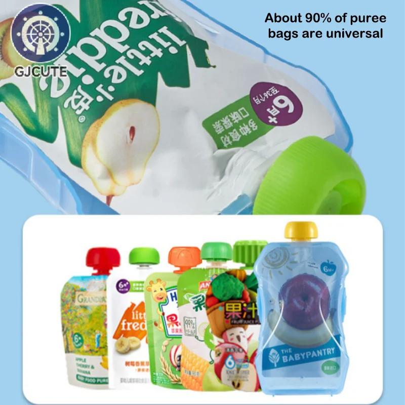 Portátil Anti-Squeeze Baby Yogurt Assist Bag, Baby Purê Box, Toddlers Food Pouch, reutilizáveis Juicing Boxes, 1Pc