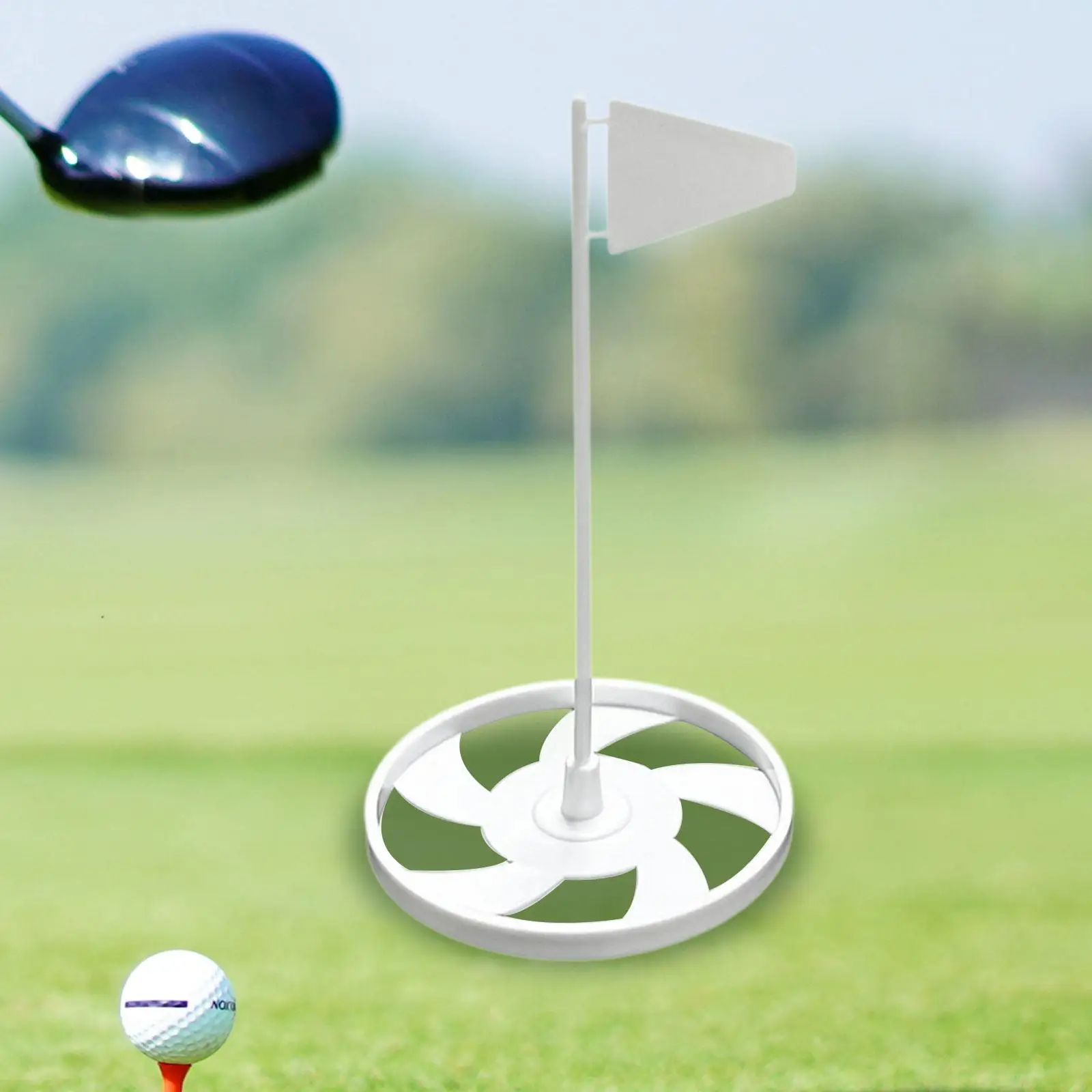 

Putting Cup with Flag Golf Cup Lid Golf Supplies Golf Training Aid Practicing Holder Golf Flag Cup Cover for Backyard