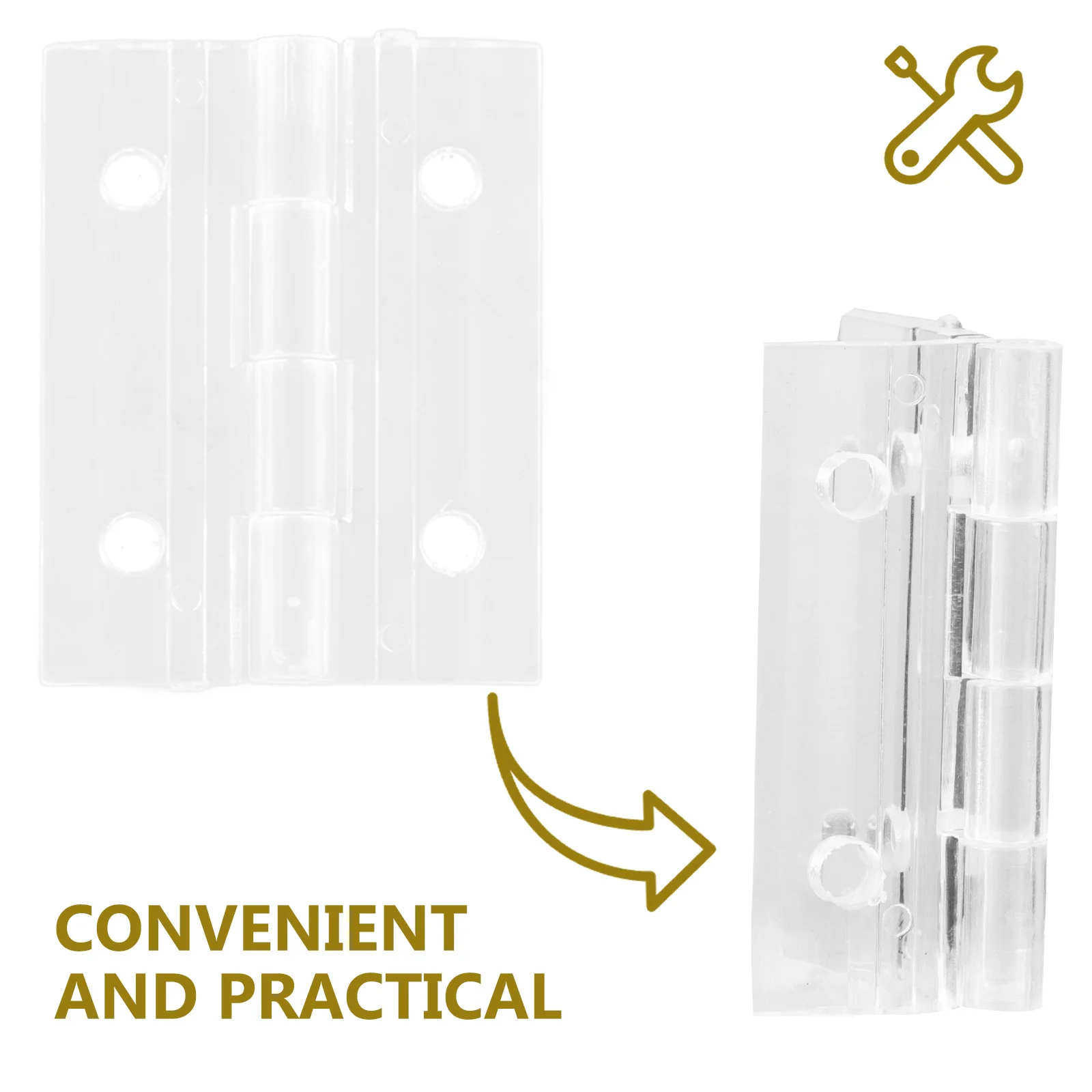 2 مجموعة مفصلة أكريليك لباب الخزانة المفصلي المستمر لا أدوات المطلوبة مادة الكمبيوتر القوية لصندوق الأدراج مفصلات صغيرة حرفية