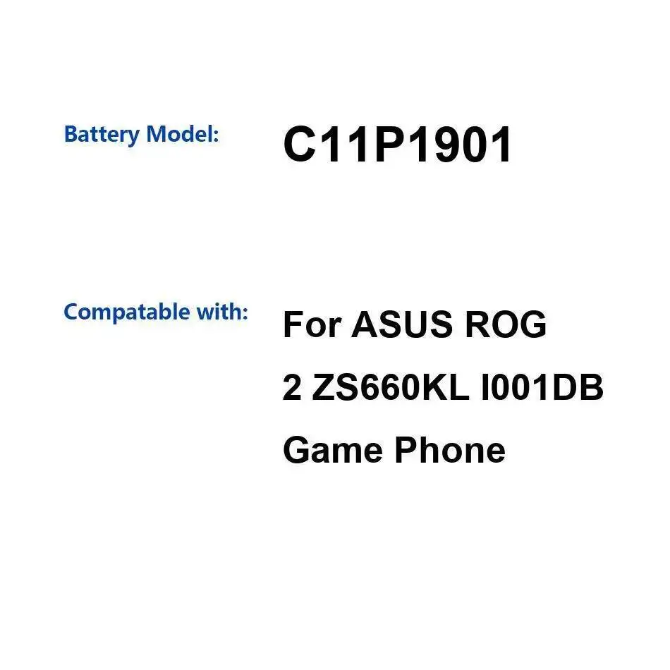 

Для Asus Rog 2 ZS660KL I001DB игровой телефон C11P1901 6000 мАч легкий мобильный аккумулятор