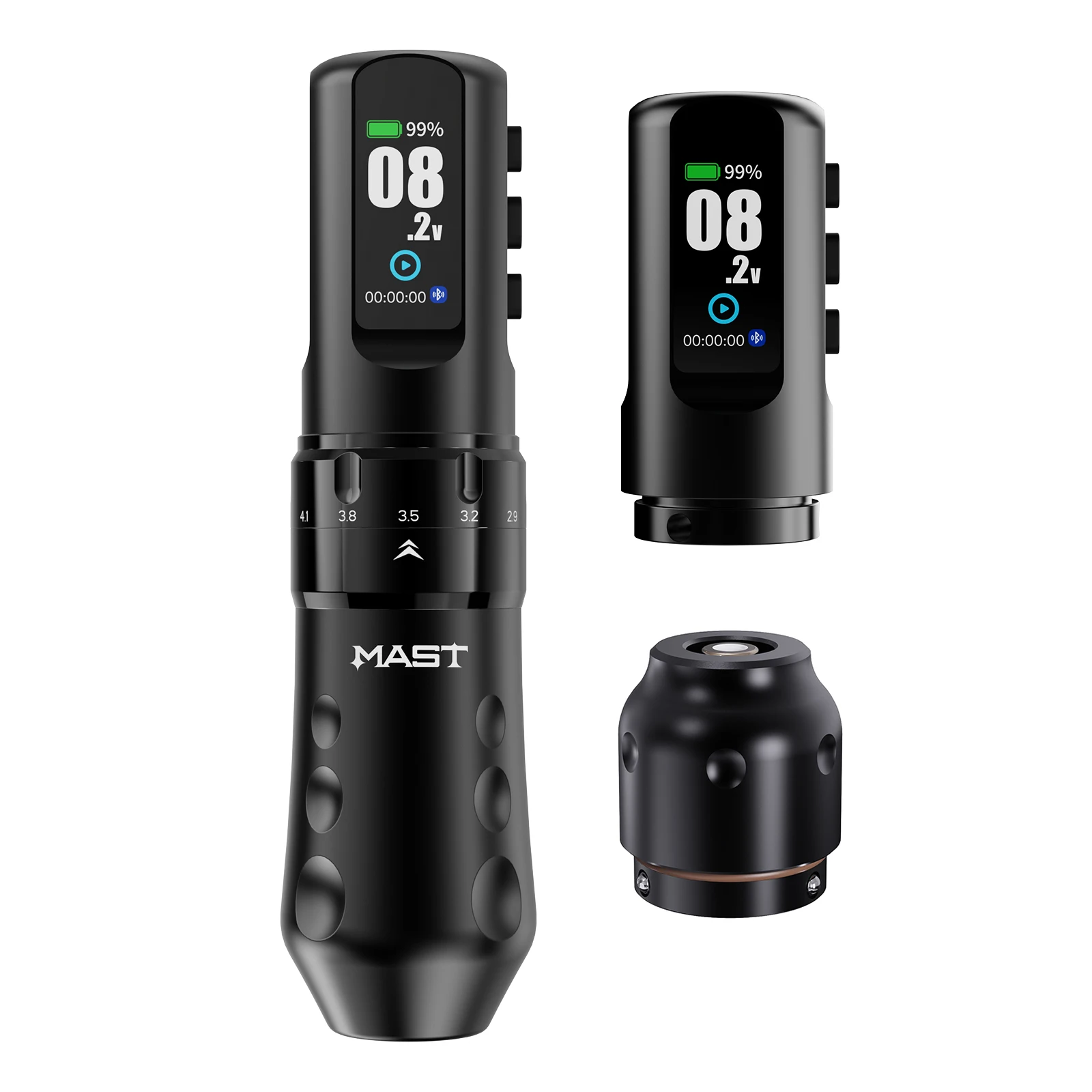 Mast Flip 4 Pro Volledige Draadloze Tatoeëerkit 7 Slagen (2,5-4,5 mm) 2 Batterijen 2000 mAh voor Lijnwerk Schaduw en Kleuring Tatoeëerspullen
