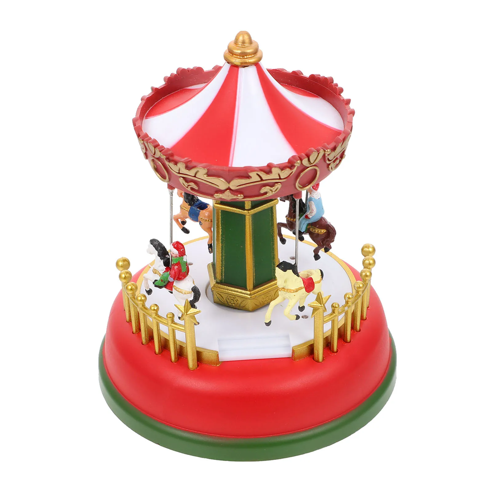 

Luminous Merry-Go-Round Music Box Elegant Tabletop Decor Plastic Construction Great for Parties Bedroom Wedding Gift