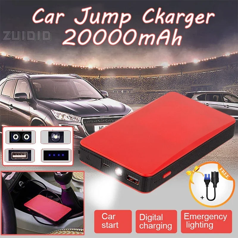 

20000mAh 12V Multifunctional Emergency Car Jump Starter Device Booster For Car Start Charger Battery Power Bank Articles For Car