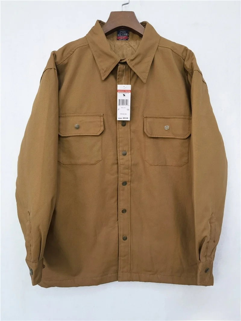 

Мужская зимняя куртка в американском повседневном стиле, износостойкая, из канваса, в стиле ретро, свободного кроя, большого размера, с воротником, с множеством карманов, рабочая, хлопковая