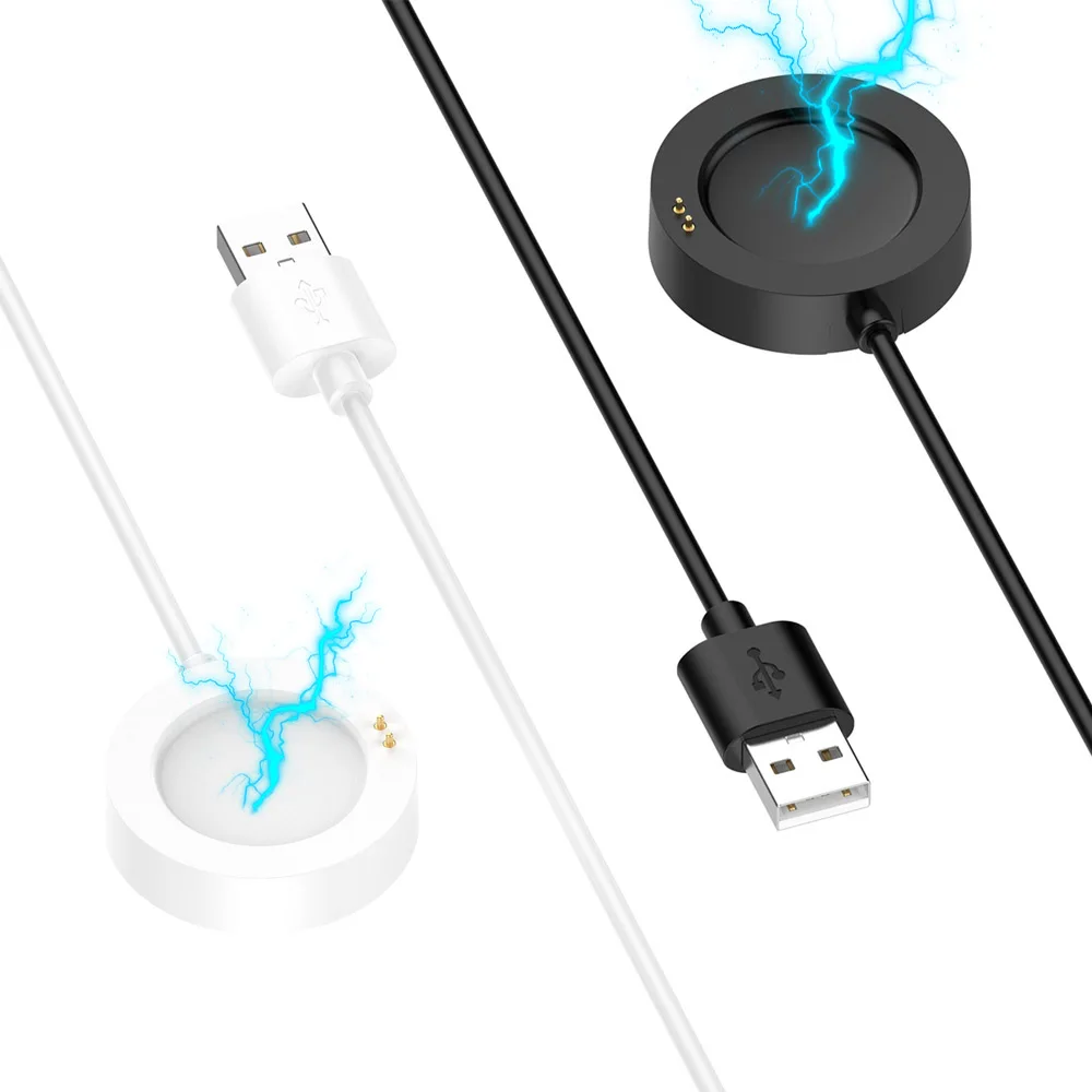 สายชาร์จสำหรับนาฬิกา Xiaomi 2/ S2/S3ที่ชาร์จแม่เหล็กอย่างรวดเร็วสาย USB แบบพกพาได้นาฬิกาแม่เหล็ก2 Pro สีดำขาว3.3ft