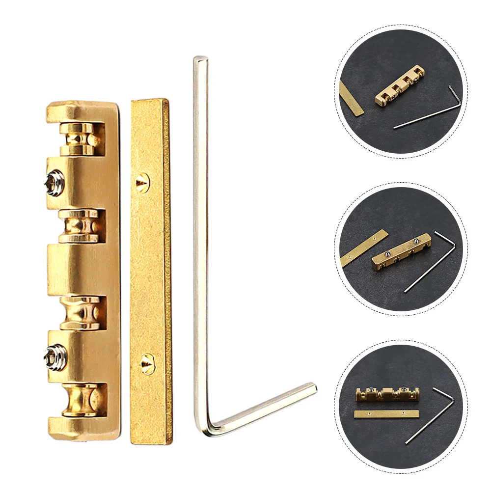 

1Set Metal Guitar String Nut Replacement String Instrument Bridge Saddles Durable Professional Music Instrument Accessory