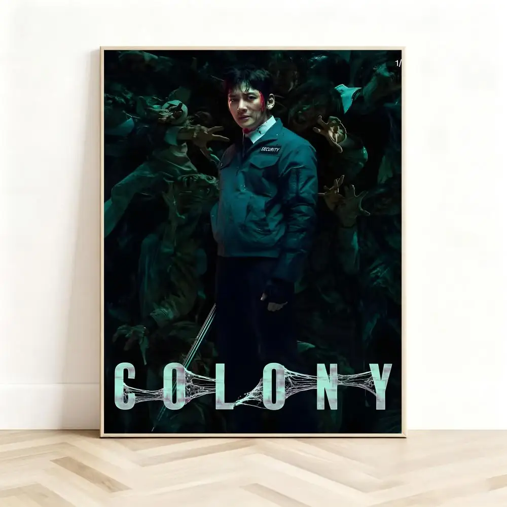 Mysterious Comic C-Colony Poster Classic Self-Adhesive PP Wall Sticker for Living Room Bar Decor Gift