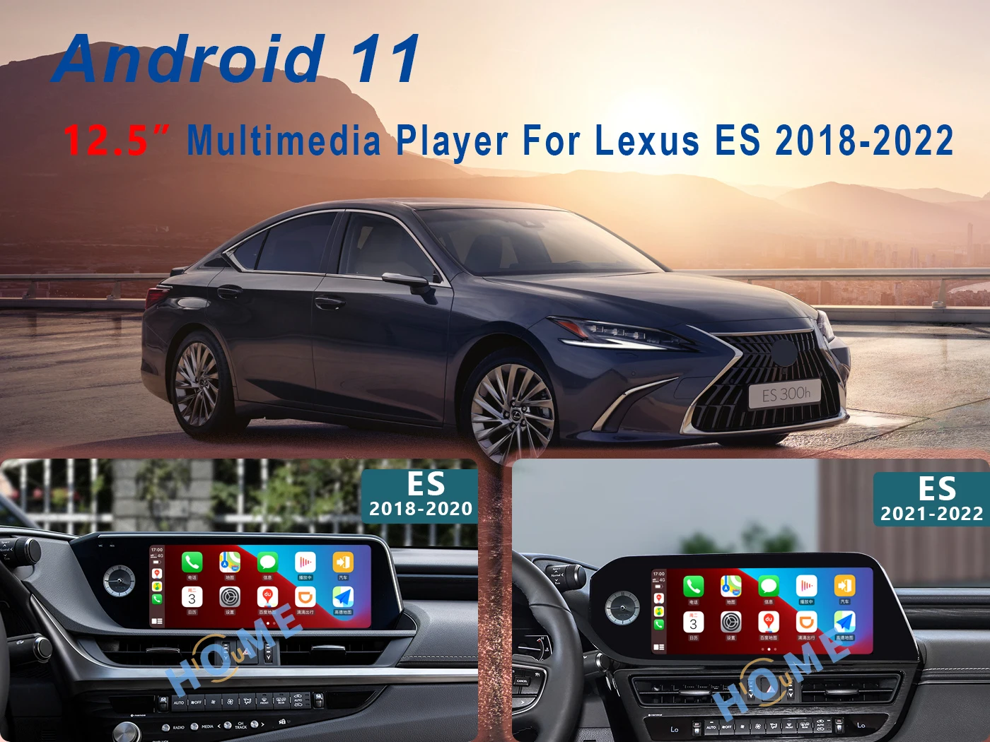 CarPlay Autoradio Android 11 8+128G Car Radio GPS Navigation For Lexus ES ES200 ES250 ES350 ES300H 2018 - 2022 Multimedia Player