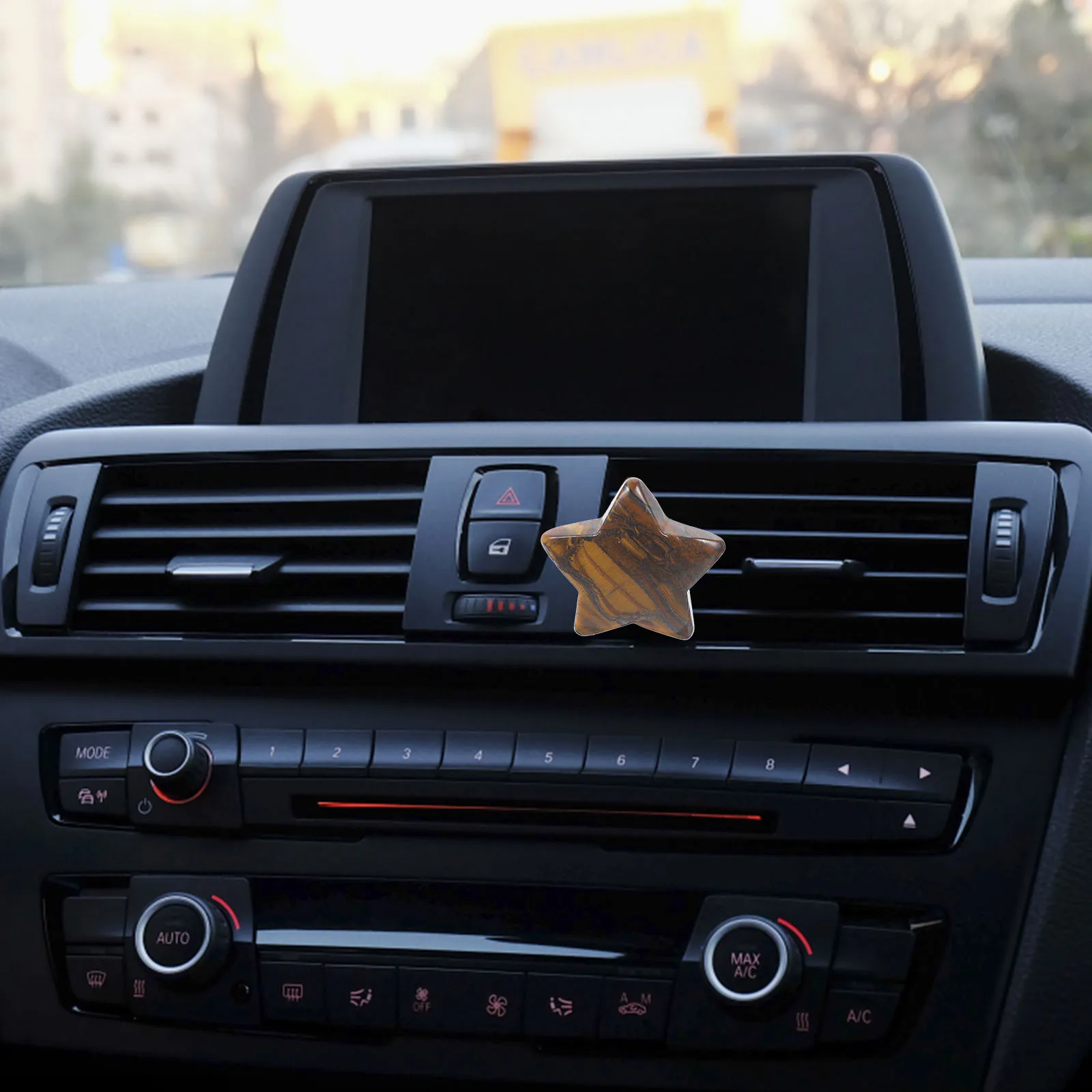 

2pcs Crystal Star Moon Car Air Vent Clips Rubber Ornament Stylish Durable NonFading Women CarInterior Dashboard