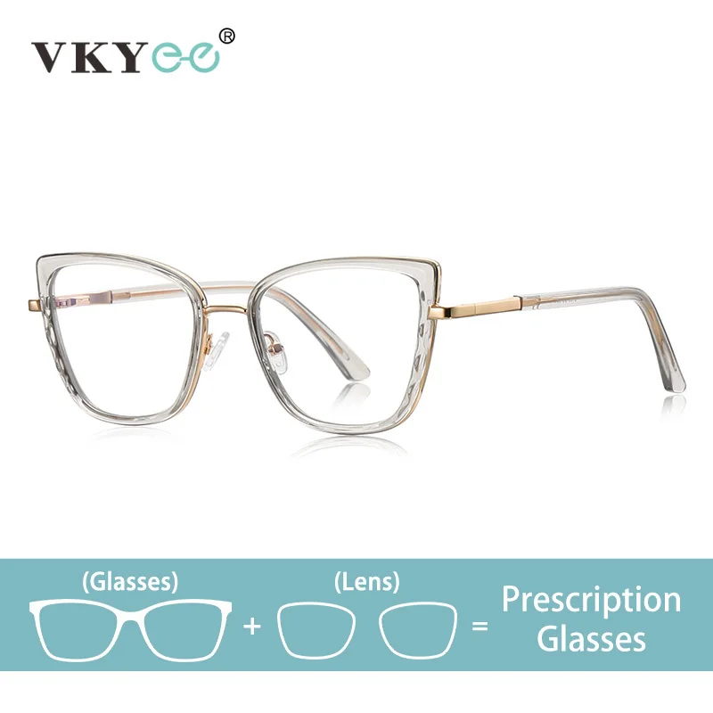 VICKY New Simple Butterfly Women's Blue Light Glasses Customizable Prescription Photochromic  Multifocales Progresivos PFD3150