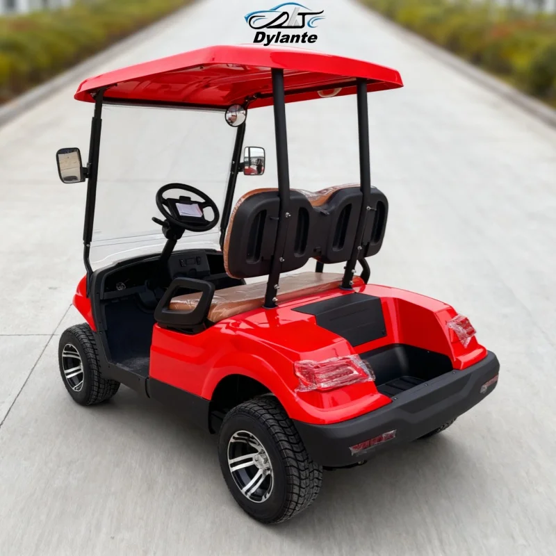 سيارة نادي جديدة مخصصة مع زجاج أمامي قابل للطي للكبار مزرعة سيارة كهربائية سلامة طاقة جديدة عربة جولف كهربائية مقعد خلفي قابل للطي