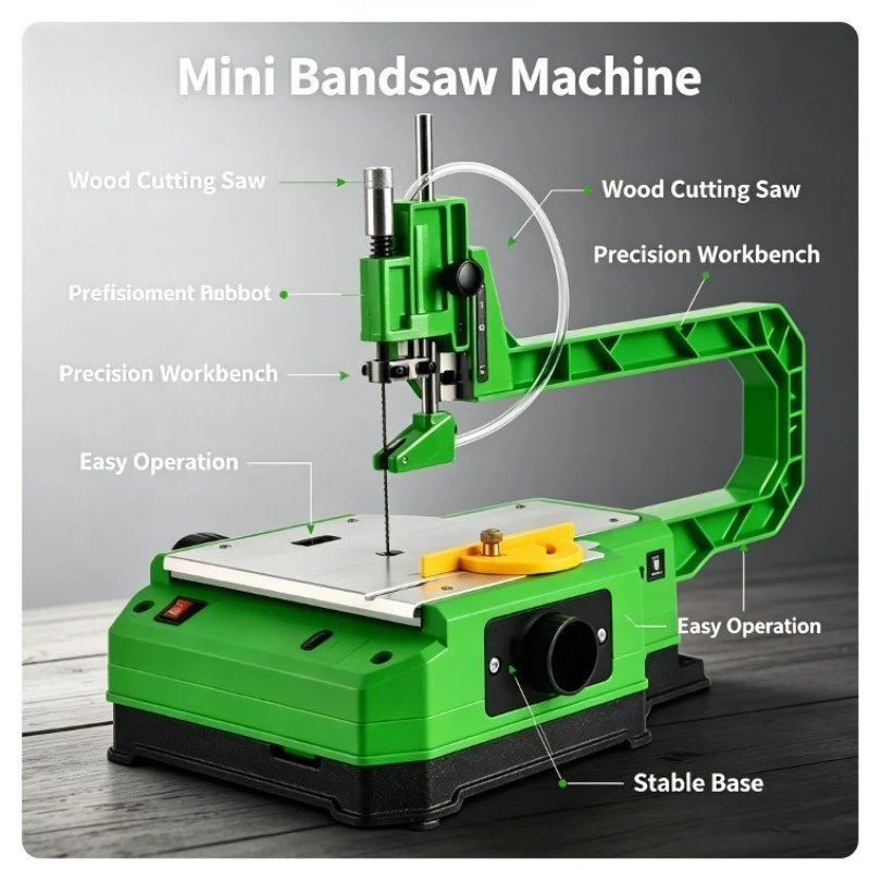 Portable Cordless Lithium Scroll Saw Multifunctional Mini Desktop Curve Hollow Wood Cutter