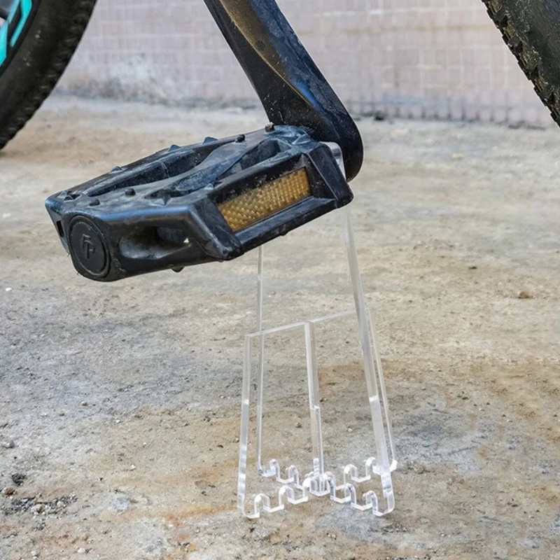 Transparent Acrylic Bike Kickstand Non-Slip Portable Foot Support Stand Fit MTB Road Bike Cycling Replacement Parts