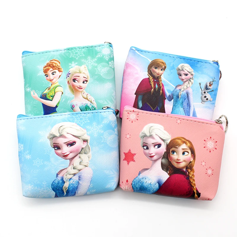 ใหม่กระเป๋า dompet koin ลายการ์ตูน Frozen กระเป๋าใส่กุญแจเจ้าหญิงเอลซ่าแอนนาสำหรับเด็กผู้หญิงกระเป๋าใส่หูฟังสโนว์ควีนสำหรับเด็กกระเป๋าใส่เหรียญบัตรธนบัตรสำหรับผู้หญิง