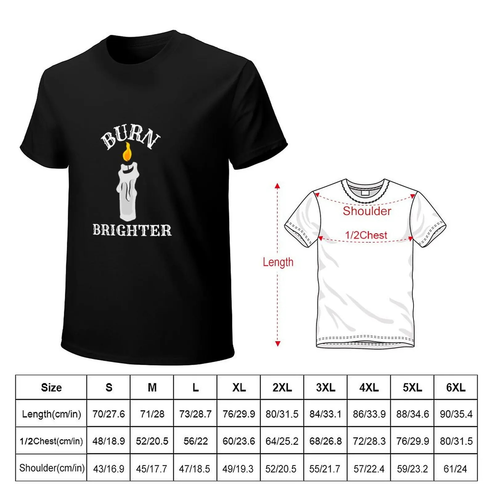 Burn Brighter T-Shirt Summer Print Short Sleeve Tee