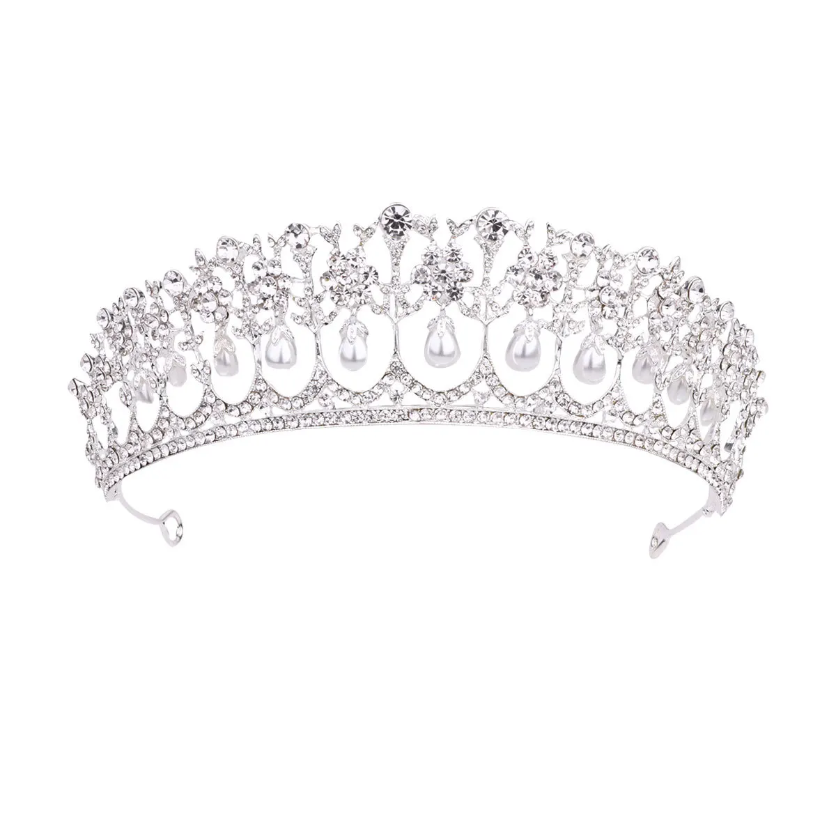 

1Pcs Sparkling Crown Headband Fashion Rhinestone Hair Hoop for Bride Wedding Party Women Bridal Hair Accessory Elegant Alloy