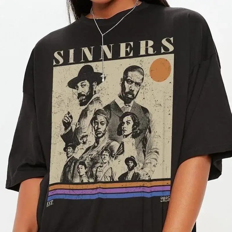 Sinners Movie T Shirt Classic Retro Vintage For Him S 5XL Multicolor