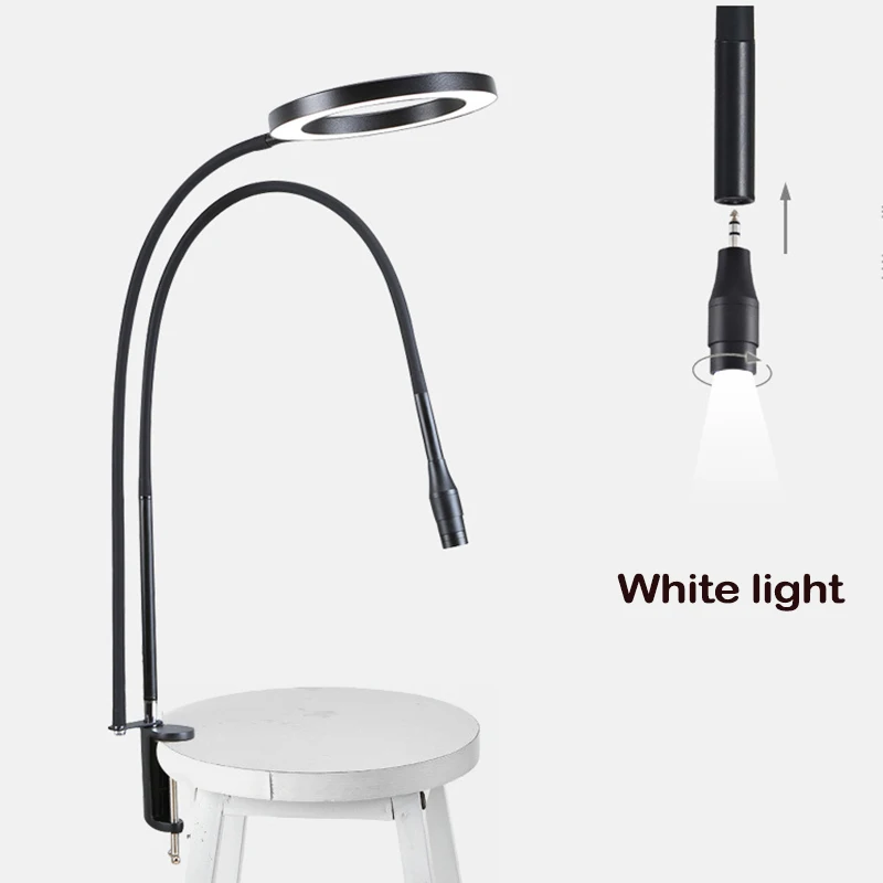 แสงสีขาว 2 in 1 Uv โคมไฟ LED Light UV Eyelash Beauty กาวเล็บ Quick Cure โคมไฟขนตาขยายเท้าเหยียบสวิทช์ตาราง Uv โคมไฟ