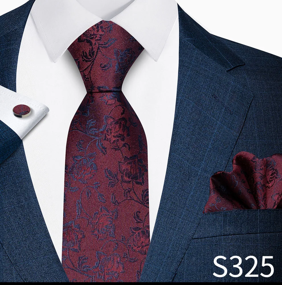 Hochwertiges 8-cm-Krawatten-Einstecktuch-Set für Herren, schwarz, blau gestreift, Hochzeitsgeschenk, Krawatte, Anzug-Accessoires, passend für den Arbeitsplatz – Detail 15