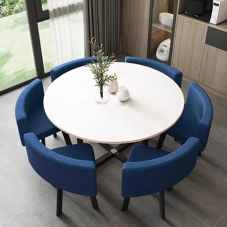 & Modern Minimalism MDF Restaurant Meeting Table and Chair Set with Disassembly for Commercial Use