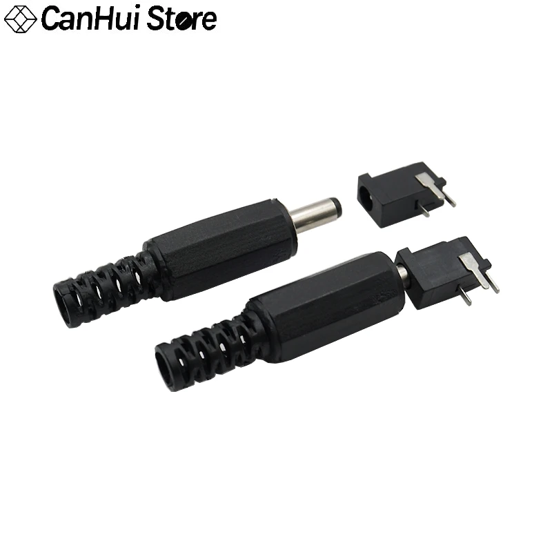 10pcs DC002 Panel Mount DC Power Jack/Plug 3.5x1.1mm/1.3mm 0.5A/30V Male Female Connector