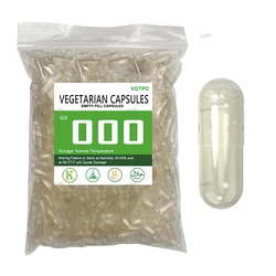 100pcs Size 00# 0# Empty Vegetarian Capsule Clear Transparent Empty Capsule Hard Vegan DIY Filler Veggie Pill Capsules