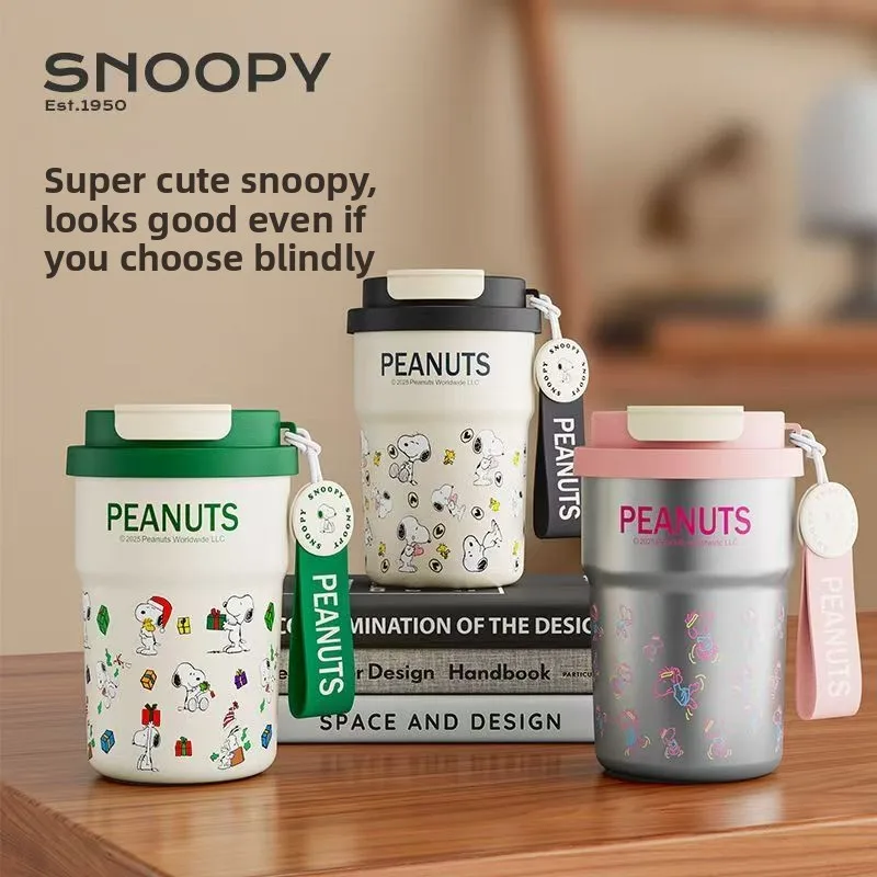 

Snoopy animation cartoon cute student insulated cup creative unisex couple matching home office portable coffee cup gift