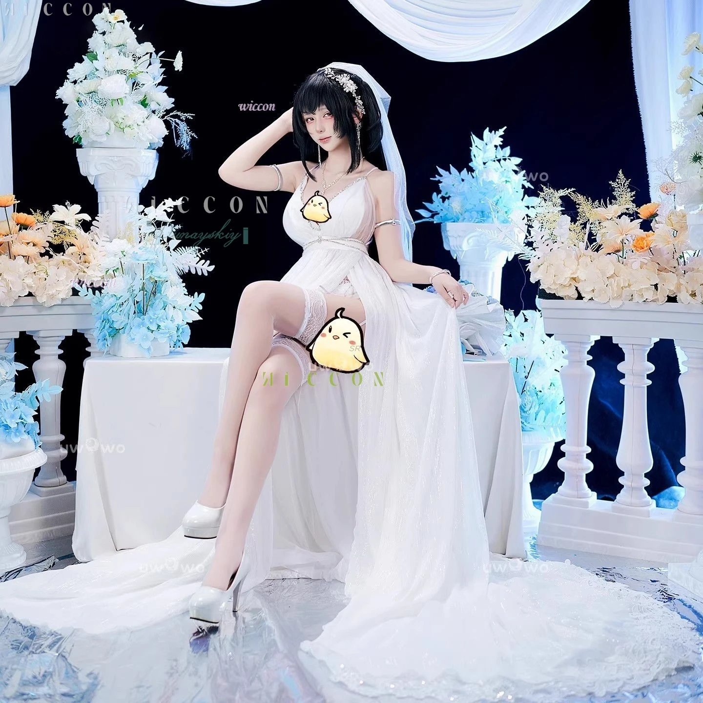 

Костюмы на Хэллоуин IJN Taihō, свадебный костюм для косплея, игра Azur Lane, парик, фата, сексуальные взрослые женщины, disfraz 2093