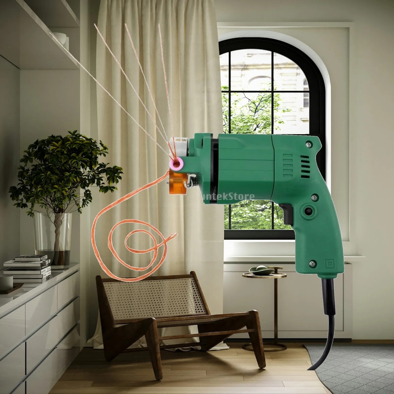 Yarn Strand Combining Guide Machine 220V Eu Plug for Tufted Carpet Workshop Tool with Comfort Grip Housing